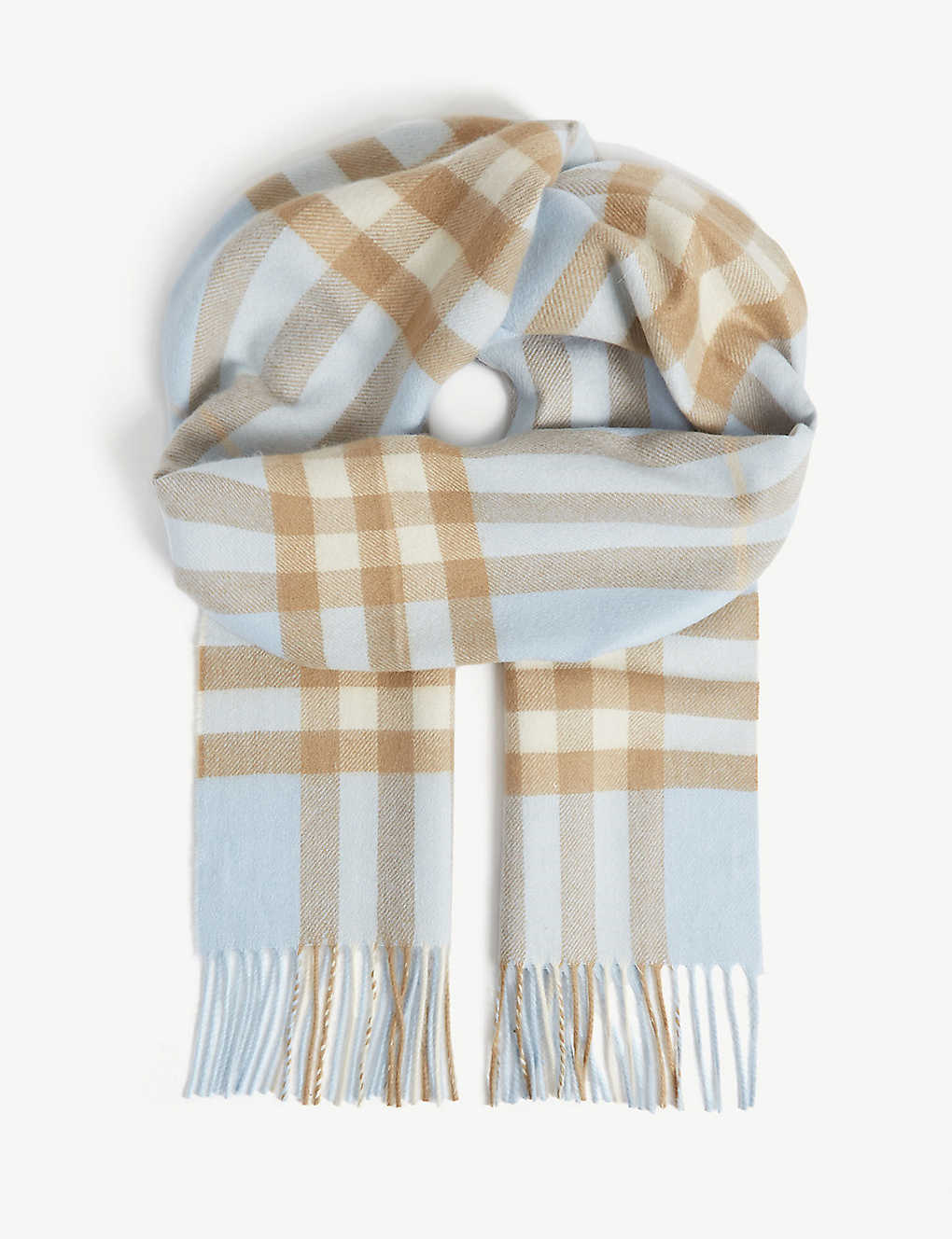 Giant check cashmere scarf(8309468)