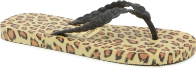 GANDYS Leopard flip flops