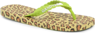 GANDYS Leopard flip flops