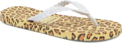 GANDYS Leopard flip flops