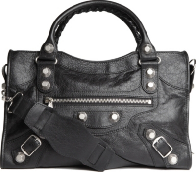 BALENCIAGA Giant City leather tote with silver hardware