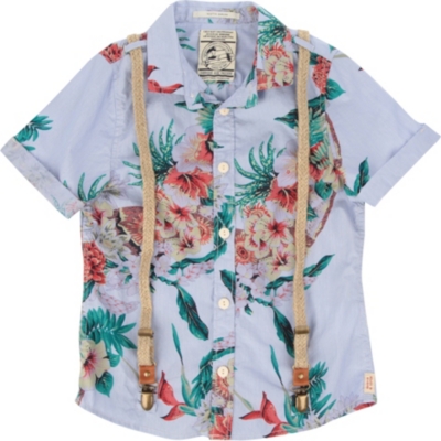 SCOTCH SHRUNK Hawaiian shirt with braces 4-14 years