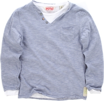 SCOTCH SHRUNK Striped long sleeve layered t-shirt 4-14 years