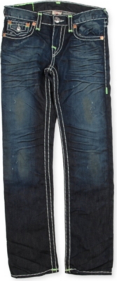 TRUE RELIGION Super T green detail jeans 4-14 years