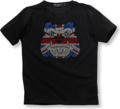 MOST WANTED Union Jack bulldog t-shirt 4-14 years (Black