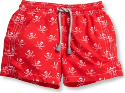 ST BARTHS Skull swim shorts 2-16 years (Red
