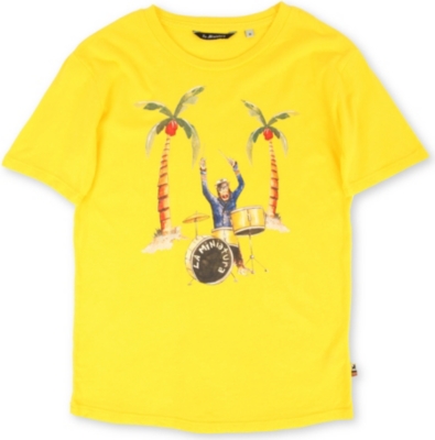 LA MINIATURA Monkey playing drums t-shirt
