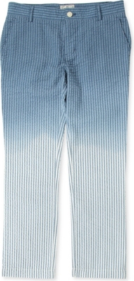 LA MINIATURA Seersucker chino trousers 2-14 years