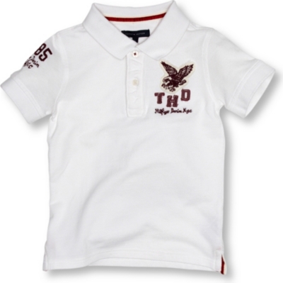 TOMMY HILFIGER Appliqu&eacute;d polo shirt 4-7 years (White
