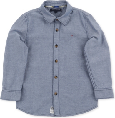 TOMMY HILFIGER Elbow patch-detail denim shirt 4-7 years