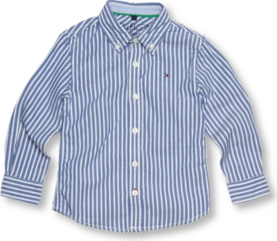 TOMMY HILFIGER Stripe shirt with flag logo 4 &ndash; 16 years (Blue