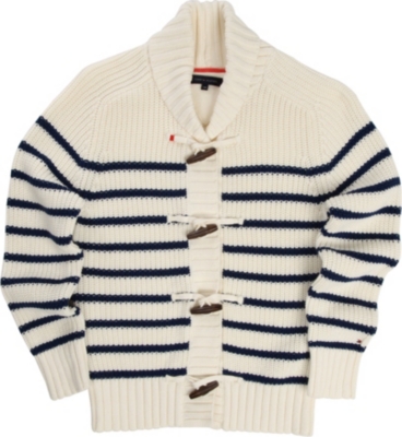 TOMMY HILFIGER Toggle striped cardigan 8-16 years