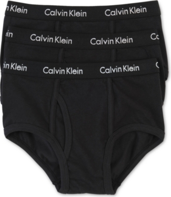 CALVIN KLEIN Briefs (3 pack) 4-14 years (Black