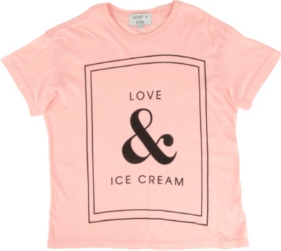 WILDFOX Love & Ice Cream t-shirt 7-14 years