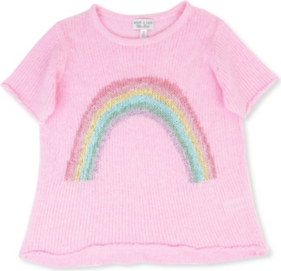 WILDFOX Rainbow knitted t-shirt 7-14 years