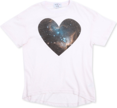WILDFOX Universe heart t-shirt 7-14 years