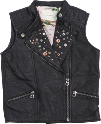 SCOTCH R'BELLE Leather gilet 4-14 years