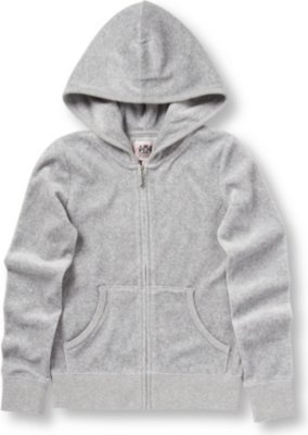 JUICY COUTURE Crest velour hoody 7-14 years (Grey
