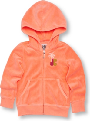JUICY COUTURE Rainbow logo velour hoody 2-6 years (Melon