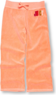 JUICY COUTURE Rainbow logo velour jogging bottoms 2-6 years (Melon