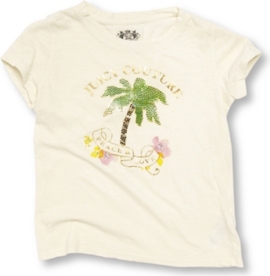 JUICY COUTURE Embellished t-shirt 7-14 years (Cream