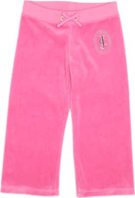 JUICY COUTURE Tiara Crest velour jogging bottoms 2-14 years