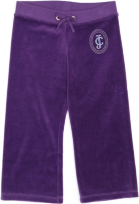 JUICY COUTURE Tiara Crest velour jogging bottoms 2-14 years