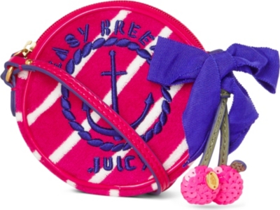 JUICY COUTURE Striped anchor across-body bag (Pink