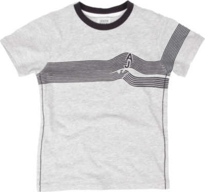 ARMANI JUNIOR Striped logo t-shirt 2-8 years