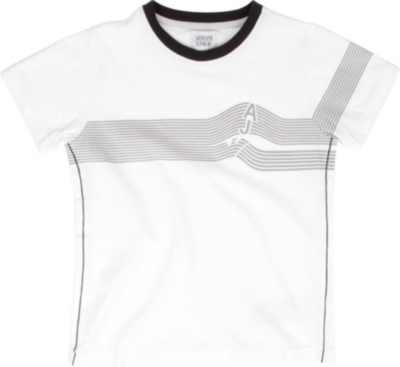 ARMANI JUNIOR Striped logo t-shirt 2-8 years
