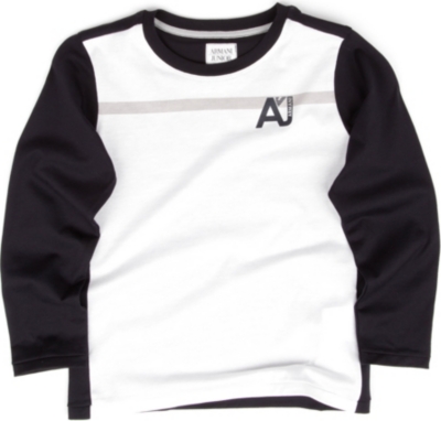 ARMANI JUNIOR Long sleeve logo t-shirt 2-8 years