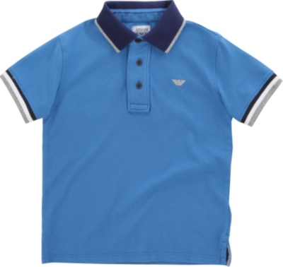 ARMANI JUNIOR Pique polo shirt 10-16 years