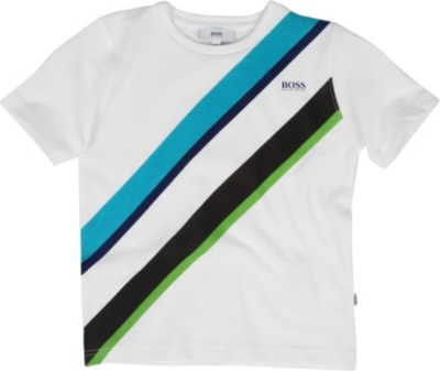 HUGO BOSS Diagonal striped t-shirt 4-16 years