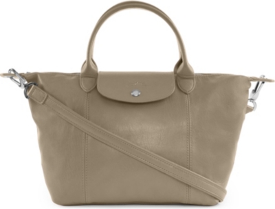 LONGCHAMP Le Pliage Cuir small handbag in argile