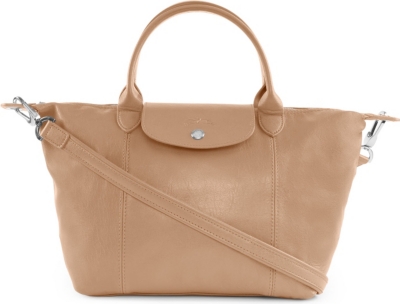 LONGCHAMP Le Pliage Cuir small handbag in sand