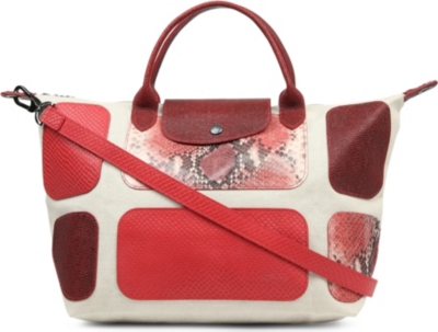 LONGCHAMP Le Pliage patch exotic small shopper