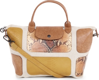 LONGCHAMP Le Pliage patch exotic small shopper