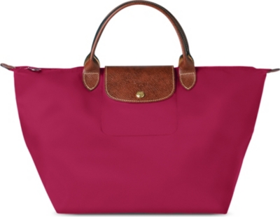 LONGCHAMP Le Pliage medium handbag in fuchsia