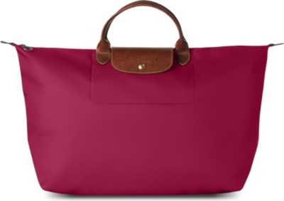 LONGCHAMP Le Pliage medium travel bag in fuchsia