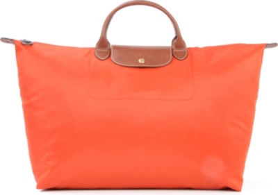 LONGCHAMP Le Pliage medium travel bag in paprika