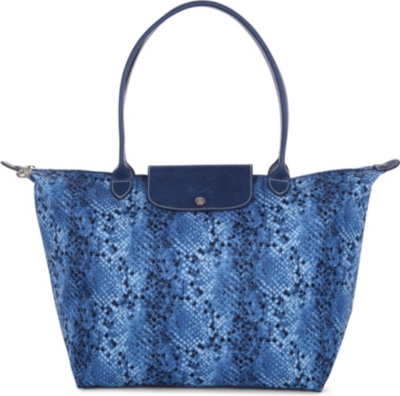 LONGCHAMP Le Pliage python large shopper