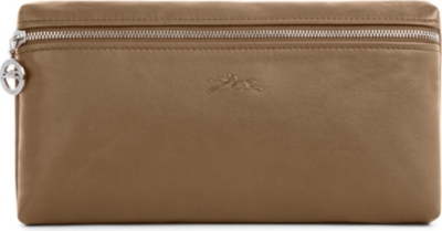 LONGCHAMP Le Pliage Cuir leather clutch