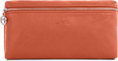 LONGCHAMP Le Pliage Cuir leather clutch