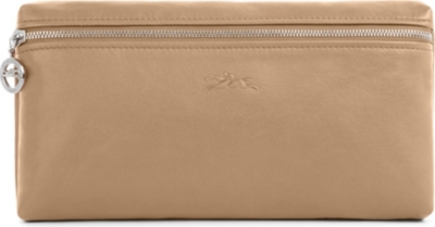 LONGCHAMP Le Pliage Cuir leather clutch