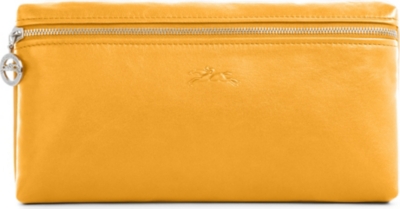 LONGCHAMP Le Pliage Cuir leather clutch