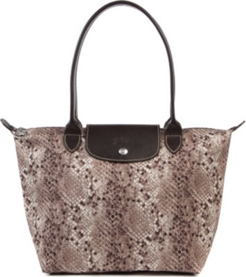 LONGCHAMP Le Pliage Python small shopper