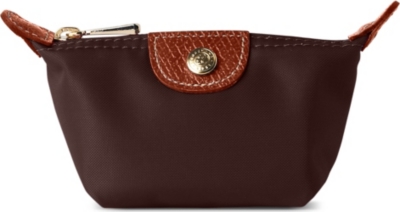 LONGCHAMP Le Pliage small coin purse in chocolate