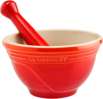LE CREUSET Stoneware pestle and mortar