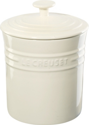 LE CREUSET Stoneware storage jar (Almond