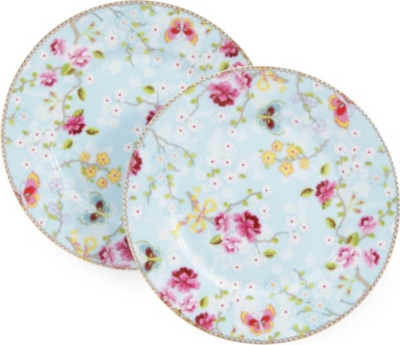 PIP STUDIO Blue pair of side plates 17cm